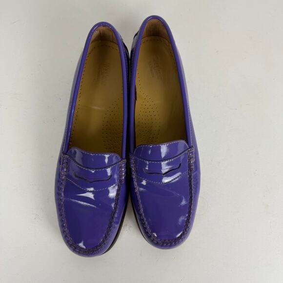 GH Bass Weejuns Whitney Purple Patent Leather Penny Loafers Sz 9 - Picture 9 of 9